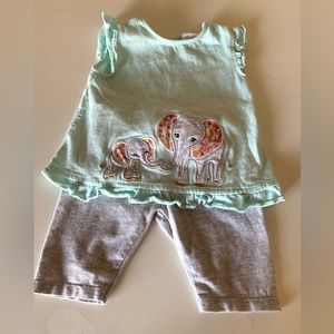 Starting Out Mint Green & Gray 2 Piece Set